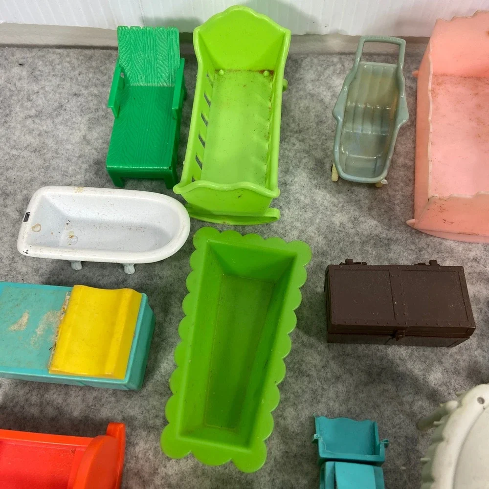 VTG Lot Dollhouse Furniture Accessories‎ Renwal BEST Tootsietoy Mattel Superior